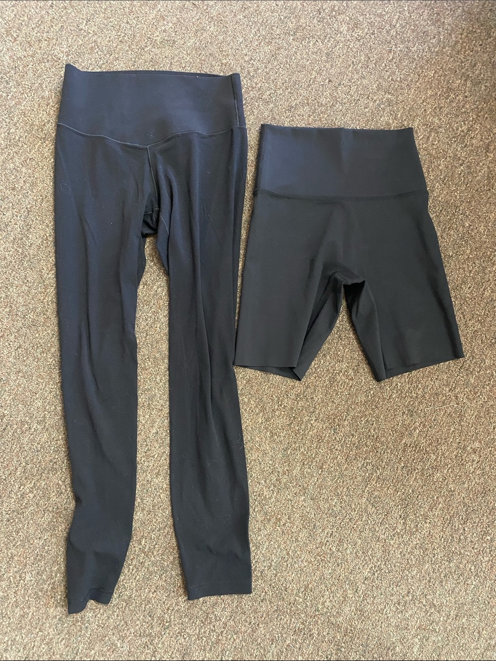 aerie Black High-Waist Kids Leggings and Bike Shorts Set